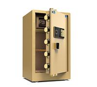 HHRLCH Safe Cash Box High Digital Electronic Steel Keyboard 2 Manual Priority Keys to Protect Home or Business Money Jewelry Passport for Home Office Hotel (Color : Gold Size : 42x38x70cm) (Gold