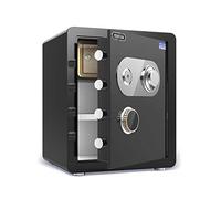 HHRLCH Safes 45cm Mechanical Safe， Password Anti-Theft Insurance Cabinet No Battery Required Key Invisible Office SWith Inner Cabinet， 4 Colors SCabinet