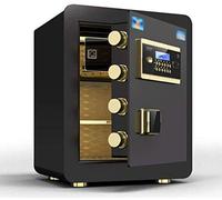 HHRLCH Safes S for Safety Cabinet， All Steel f Small Single Door Anti-Theft Electronic Password Large-Capacity SDeposit 46X40X33Cm Safe，Coffee Gold