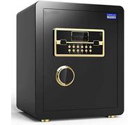 HHRLCH Safes Safes Household Electronic Password Safety Deposit Built-in Alarm System Security Steel Anti-Theft f and Waterproof Electronic 36 * 33 * 45Cm Safe，Brown