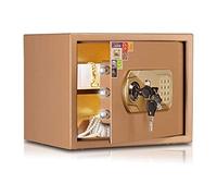 HHRLCH Safes Safety， Key Electronic SSteel Structure Office Household Small - Gold - 35X25X25Cm -Insurance Safe
