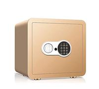 HHRLCH Safes Wall Security， Electronic Password Key Storage Cabinet with Alarm System- Gold - Cash -38X30X35Cm Insurance Safe