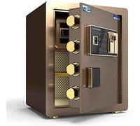 HHRLCH Security Electronic Home with Medium Home Small Fingerprint Password Office Security Cabinet 38 * 32 * 45Cm