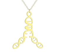 HHRLCH Serotonin Necklace For Women and Men, Dopamine Molecule Necklaces Chemical Formula DNA Necklace Serotonin Structure Formula Pendant Choker Science Biology