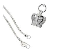 HHRLCH Shiny AAA Zircon Crown Necklace For Women Girls, Exquisite Royal Queen Pendant Necklace - Crown Pendant, Tiara Necklace For Women Valentine Wedding Birthday Party Gifts