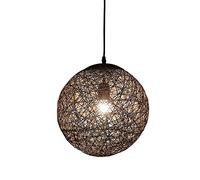 HHRLCH Single Head Round Rope Chandelier Personality Cetin Ceiling Lamp Decoration Bar Restaurant Living Room Creative Suspension Light Hanging Lamp Device (Color : Green/K Grey25Cm