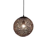 HHRLCH Single Head Round Rope Chandelier Personality Cetin Ceiling Lamp Decoration Bar Restaurant Living Room Creative Suspension Light Hanging Lamp Device (Color : /K Grey40Cm