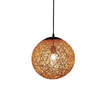 HHRLCH Single Head Round Rope Chandelier Personality Cetin Ceiling Lamp Decoration Bar Restaurant Living Room Creative Suspension Light Hanging Lamp Device (Color : Green/Yellow20Cm