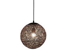 HHRLCH Single Head Round Rope Chandelier Personality Cetin Ceiling Lamp Decoration Bar Restaurant Living Room Creative Suspension Light Hanging Lamp Device (Color : Green/K Grey35Cm