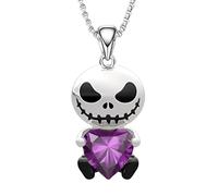 HHRLCH Skull Necklace For Men, Punk Crystal Skull Pendant Love Evil Demon Necklace Heart Hip Hop Punk Bohemian, Memento Mori Necklace, Pirate Medallion