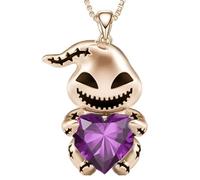 HHRLCH Skull Necklace For Men, Punk Crystal Skull Pendant Love Evil Demon Necklace Heart Hip Hop Punk Bohemian, Memento Mori Necklace, Pirate Medallion