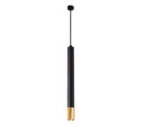 HHRLCH Suspension Light Black Single Head Hanging Lamp Chandelier Long Tube Chandelier Bedroom Ceiling Downlights Cylindrical Suspension Light Ceiling Downlight/3 * 50Cm/White Light