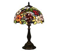 HHRLCH Table Lamp Stained Glass Shade Bedside Lamp 49cm Tall -30cm Wide for Coffee Table Living Room Bedroom Desk Lamps 1 Light