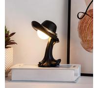 HHRLCH Table Lamp with Dimmable Switch - Creative Humanoid Resin Material Small Size Ideal for Bedroom Children's Room and Office