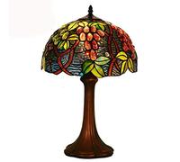 HHRLCH Table Lamp with In Stained Glass Shade Bedside Lamp ,1 Lights Desk Lamp For Living Room Bedroom Reading Lights,Multi-Colored