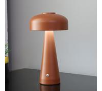 HHRLCH Touch Dimmable Rechargeable Table Light Cordless Mushroom Lamp with USB-C Charging Adjustable Warm White Light (3000K-6000K) Acrylic Lampshade Suitable for Bedroom Hotel Restaurants