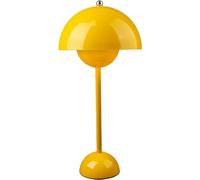 HHRLCH Vintage Art Deco Mushroom Table Lamp - Green Indoor Fixture for Bedroom Living Room Bedside Nightstand Office Kids Room(Yellow)