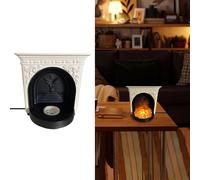 HHRLCH Vintage Night Lamp Resin Salt Lamp Diffuser Fireplace Nightstand Light Warm Lamp Ambient Lights for Aromatherapy Relaxation Meditation Home Decor Gifts (22 * 20cm/8.7 * 7.9in)