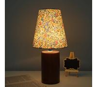 HHRLCH Vintage Table Lamp with Fabric Lampshade and Cable Switch 1.2m Wooden Base Small Lamp for Retro Decorative Arts Suitable for Living Room and Bedroom