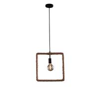 HHRLCH Vintage Village Braided Rope Natural Lampshade Loft Ceiling Light Industrial Retro Handmade Hemp Rope Adjustable Chandelier for Home Pub Tree House Children's/C