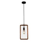 HHRLCH Vintage Village Braided Rope Natural Lampshade Loft Ceiling Light Industrial Retro Handmade Hemp Rope Adjustable Chandelier for Home Pub Tree House Children's/D