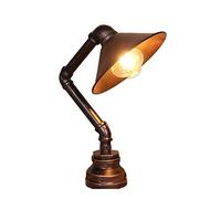 HHRLCH Water Pipe Table Lamp - Industrial Rust Iron Table Light Antique Steampunk Metal Desk Lamp Bedside Fixture for Bedside Reading Study Room Cafe Bar [Energy Class A++]