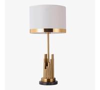 HHRLCH White and d DrumShaped Table Lamp Fabric Shade for Home Office Living Room Bedside Bedroom