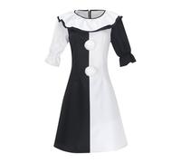 HHRLCH Women Terrifier Costume Art The Clown Cosplay The Killer Clown Dress Halloween Outfits Terrifying Horror Dress Up