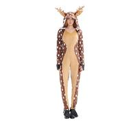 HHRLCH Womens Cute Deer Fancy Dress Costume Khaki Spotted Sika Deer Animal Cosplay Outfit for a Christmas Party Stage Performance Festive Photoshoot or Woodland Theme Celebration