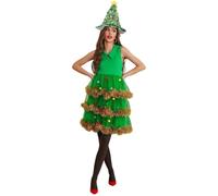 HHRLCH Womens Elegant Christmas Tree Fancy Dress Green Velvet Party Gown with Bow and Lace Trim for a Festive Holiday Party Themed Cosplay Christmas Dinner or Special Event Celebration