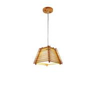 HHRLCH Wood Lamp Light Warm Ceiling Lights Restaurant Chandelier Study Ceiling Lamp Height 100Cm / 39.37In Adjustable/Single Head
