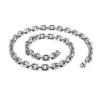 HHRLCHX Cadena de Oro de Acero Inoxidable con Ligar Rolo para Hombres y Niños - Ancho: 2-11MM, Longitud: 60CM