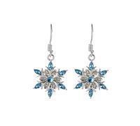 HHRLCHX Colgantes Copo Nieve con Diamantes imitación de Cristal para Mujer Adornos navideños Accesorios Pendientes