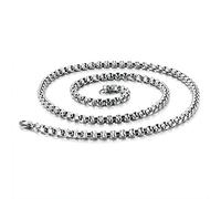 HHRLCHX Cuello de Oro de Llaveros 7MM, Cadenas de Acero Inoxidable para Hombres y Niños 5/6/7CM