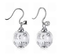 HHRLCHX Elegantes Colgantes muñeco Nieve Blanco Puro Pendientes Mujer/Acero Inoxidable/antialérgico/Pendientes Gancho/Hechos de circonitas/pequeños y Finos,Color:Color Foto