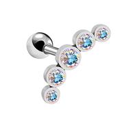 HHRLCHX Joyas de Tendencia Varilla Gruesa para Oreja de Cinco Pendientes pequeños de Diamantes Pendientes de Hojas de Hojas de Color Verde de Diamante de Alto Grado Pendientes de aro de aro