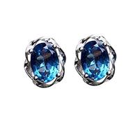 HHRLCHX Pendiendo para Mujeres Pascua de San Valentín Lady Sweet Temperament Pendientes Simples y Frescos Pendientes de Color Azul Sea Pendientes de Color Femenino Pendientes Dobles para Mujeres
