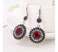 HHRLCHX Pendientes de aro de Perlas Pendientes étnicos para Mujeres Pendientes de Moda Bohemia Joyas Negras Aretes Pendientes