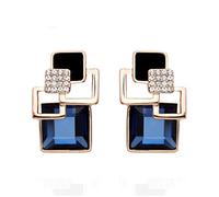 HHRLCHX Pendientes Girls Crystal Geométrico Gold de Oro