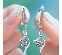 HHRLCHX Pendientes Hiper alergénicos Pares Mujeres Diamante Joya sintética Regalo Boda de Pendientes Pendientes de aretes Colgan Pendientes de Perlas para Mujeres