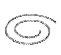 HHRLCHX Stainless Steel Chain for Men & Boys - 2-6MM Curb Chain Set | Gold/Silver
