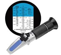HHTEC Refractómetro Automoción 4 en 1 - Anticongelante, AdBlue, Batería y Limpiaparabrisas - ATC - Medidor Punto de Congelación Profesional