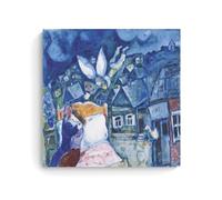 HHUANGL Póster artístico de Marc Chagall Painter Work(The Dream) para colgar en la pared, para colgar en la pared, decoración de dormitorio familiar, regalo de 70 x 70 cm