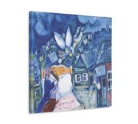 HHUANGL Póster artístico de Marc Chagall Painter Work(The Dream) para colgar en la pared, pintura fotográfica, para colgar en la pared, decoración de dormitorio familiar, regalo, 50 x 50 cm