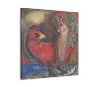 HHUANGL Póster de Marc Chagall Painter Work (Dream on the Bird) lienzo decorativo para pared de dormitorio, moderno, impresión artística para el hogar, 60 x 60 cm