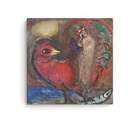 HHUANGL Póster de Marc Chagall Painter Work (Dream on The Bird) para habitación, impresión estética, pintura de pared, lienzo, regalo, decoración moderna para dormitorio, 60 x 60 cm