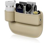 HHUIYUYY Bolsillo Lateral Asiento para MITSUBISHI Clot Plus 2020-2024, Organizador El Hueco Asiento Coche, Bolsa Organizador Coche.,Beige