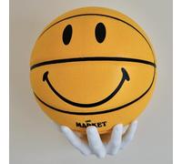 HHUXIUE Soporte de baloncesto, soporte de pared para pelotas, soporte de decoración artística, organizador de almacenamiento de baloncesto, apto para baloncesto, fútbol, fútbol (blanco)
