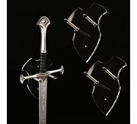 HHUXIUE Soporte de espada,soporte de pared para espada,ganchos de espada para pared,exhibición de soporte de espada,exhibición vertical de hacha y decoración(2 paquetes transparentes)