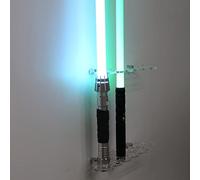 HHUXIUE Soporte de Pared para Sable de Luz Lightsaber, Soporte Vertical para Sable de Luz - Expositor Transparente de Acrílico para la Mayoría de Sables de Luz, Resistente (Transparente, 6 Agujero)